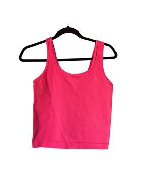 Ribbed Pink Tank Top Womens L A New Day Stretch Cotton Blend Casual Wear